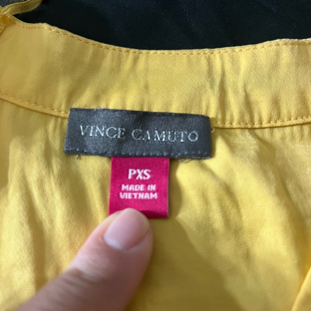 Yellow Sleeveless Women's Top Vince camuto PXS - Picture 3 of 3